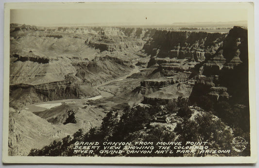 Vintage Postcard of Grand Canyon From Mojave Point, Desert View Showing the Colorado River, Grand Canyon Nat'l Park, Arizona