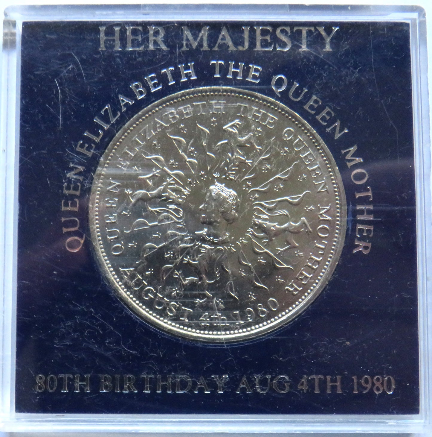 1980 Queen Elizabeth The Queen Mother Cased Commemorative Crown Coin