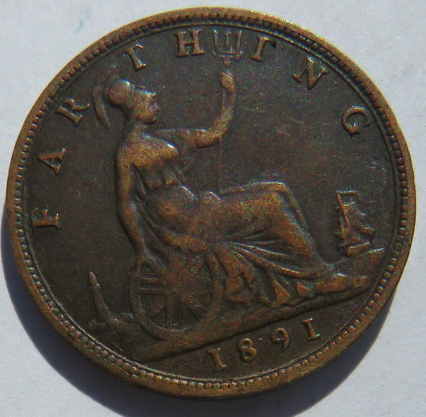 1891 Queen Victoria Farthing Coin - Great Britain