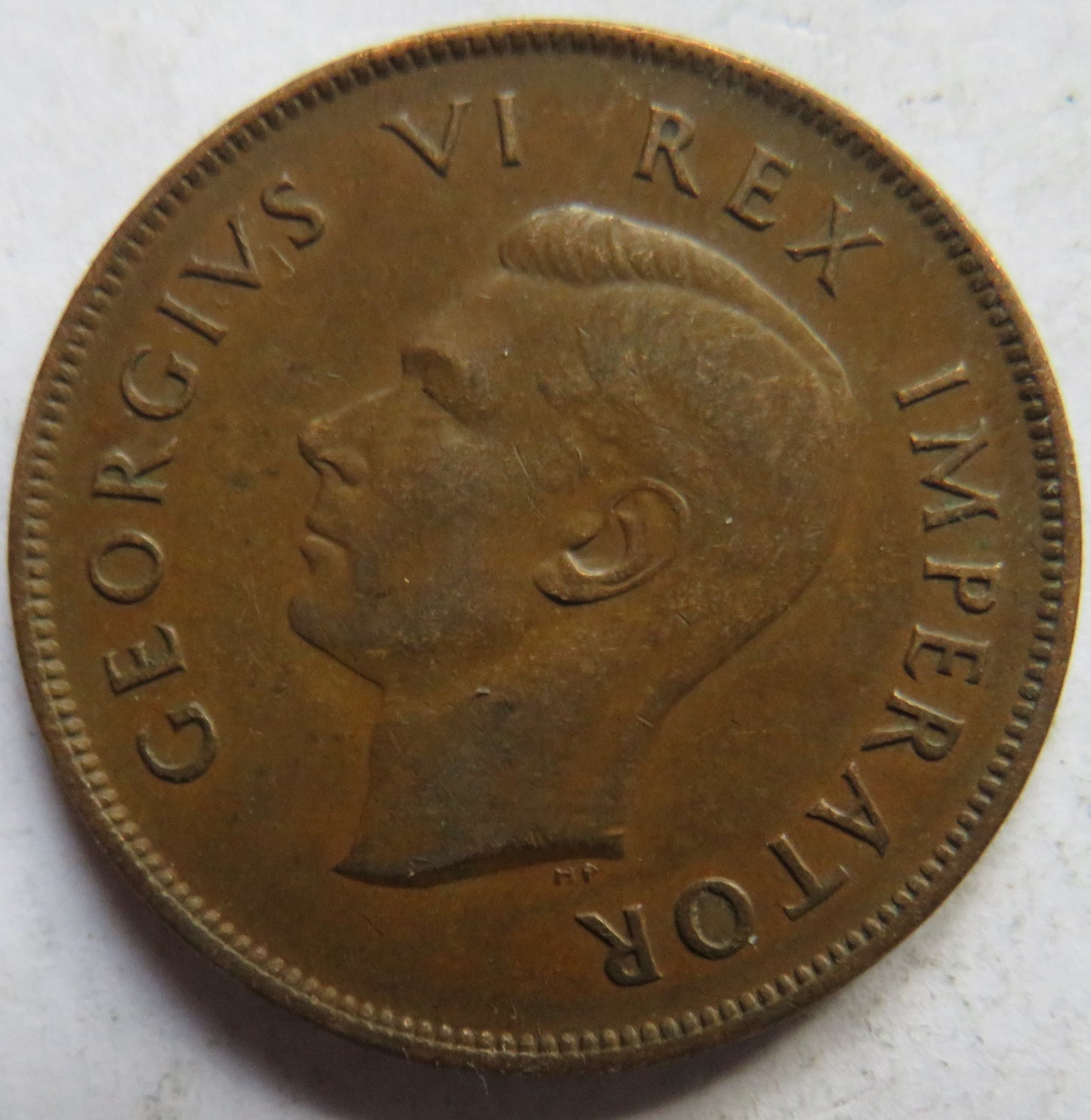 1940 King George VI South Africa One Penny Coin