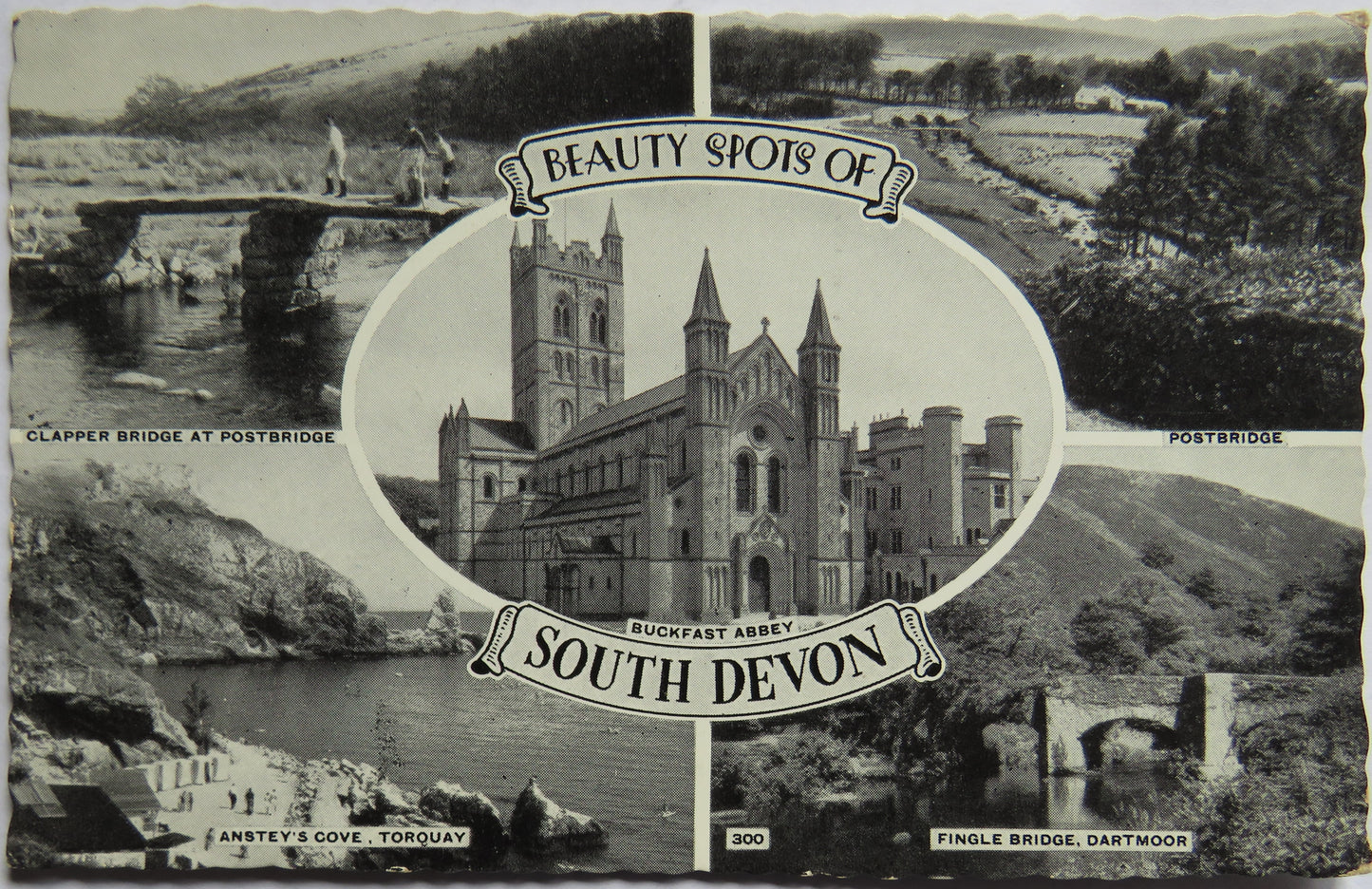 Vintage Postcard of Beauty Spots of South Devon 1963