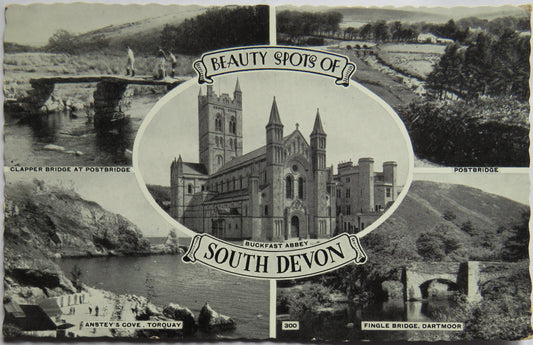 Vintage Postcard of Beauty Spots of South Devon 1963