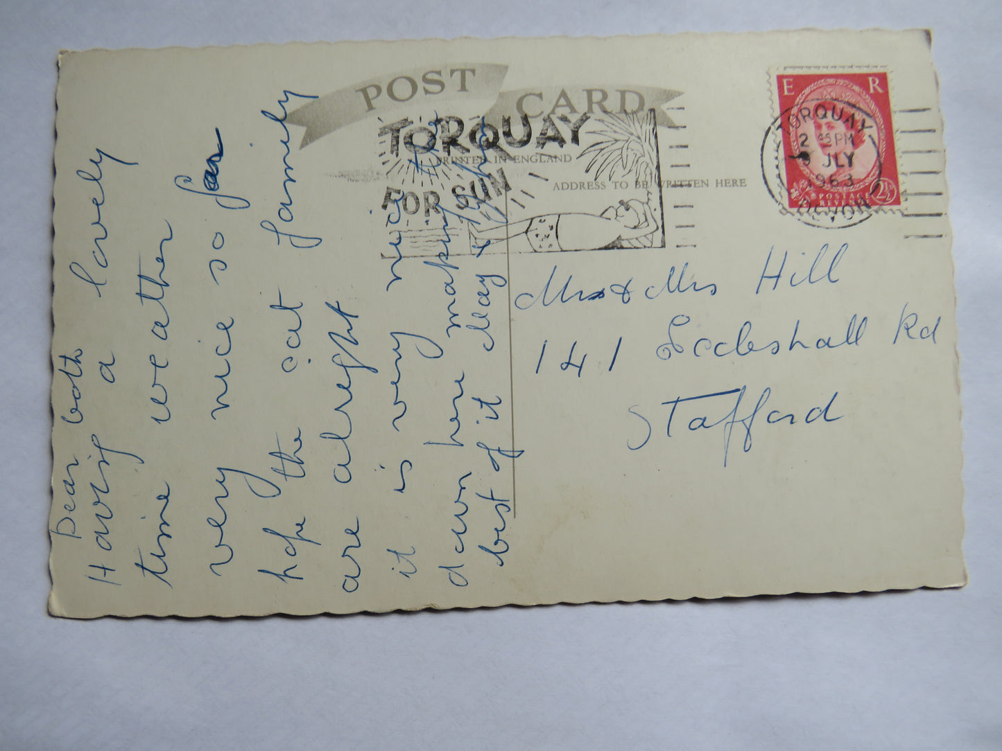 Vintage Postcard of Beauty Spots of South Devon 1963