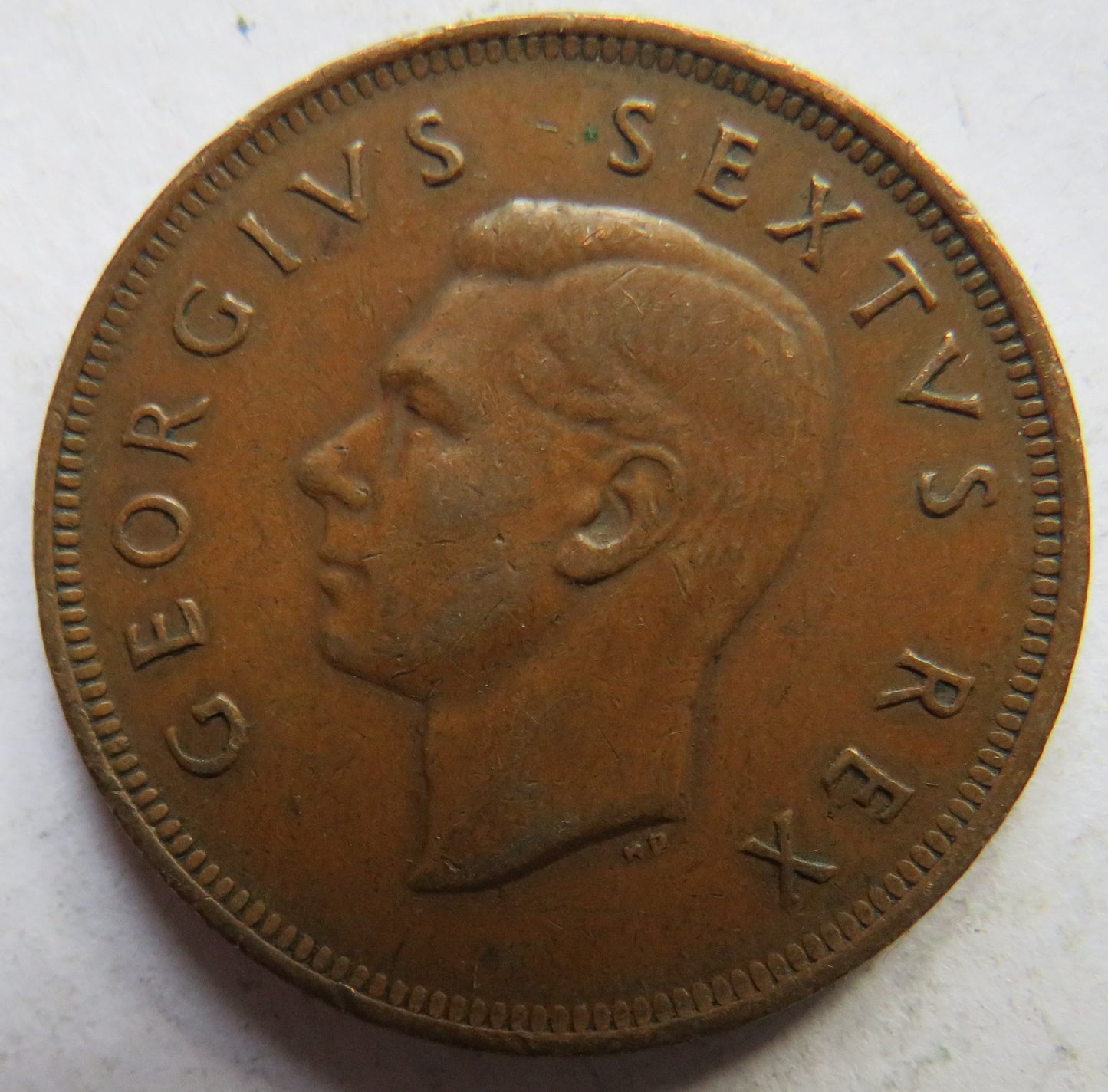 1952 King George VI South Africa One Penny Coin