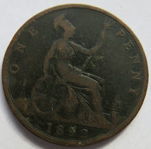 Load image into Gallery viewer, 1892 Queen Victoria Bun Head One Penny Coin Great Britain
