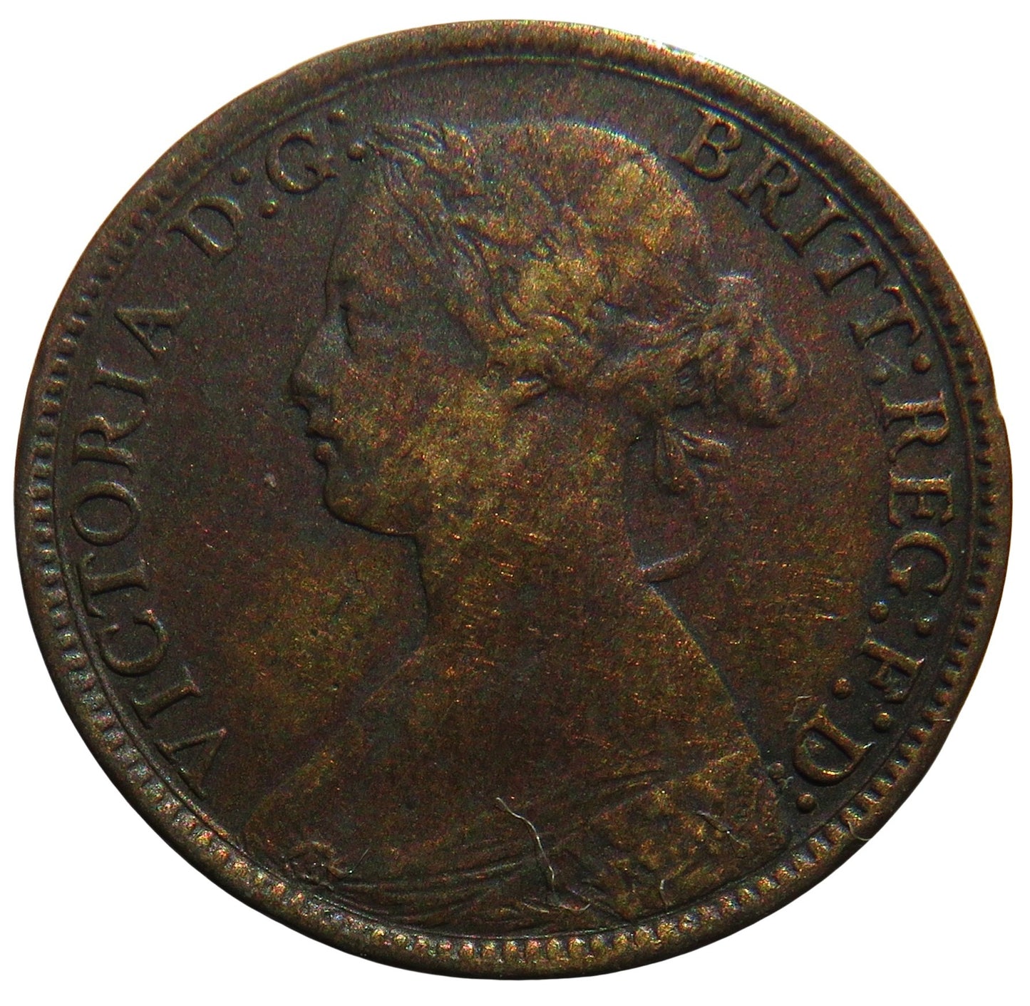 1868 Queen Victoria Farthing Coin - Great Britain
