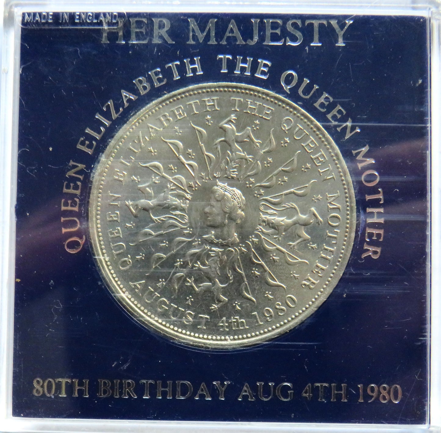 1980 Queen Elizabeth The Queen Mother Cased Commemorative Crown Coin
