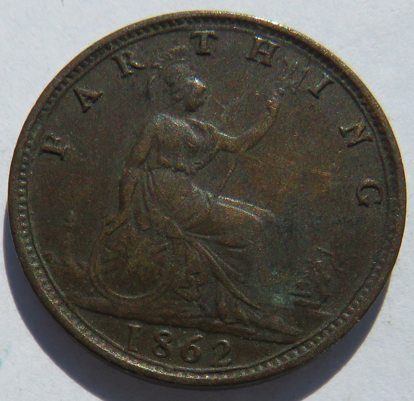 1862 Queen Victoria Farthing Coin - Great Britain