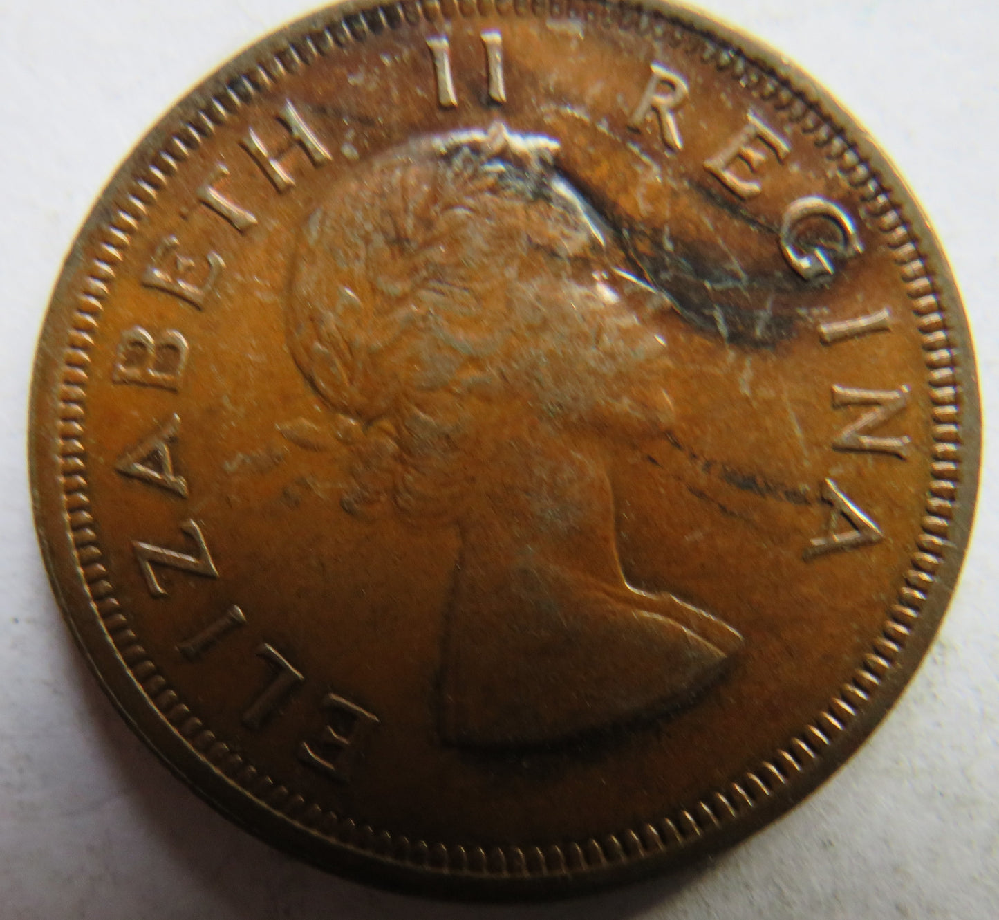 1956 Queen Elizabeth II South Africa One Cent Coin