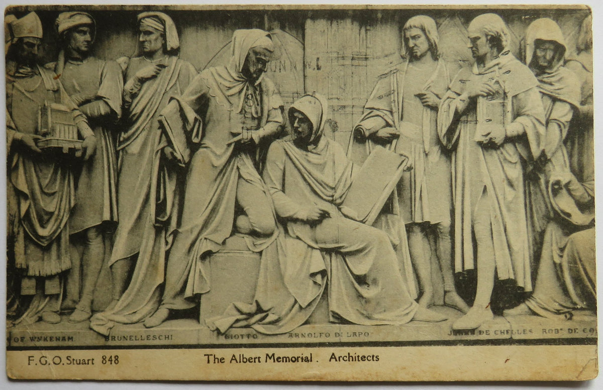 Vintage Postcard of The Albert Memorial, Architects, F. G. O. Stuart 848