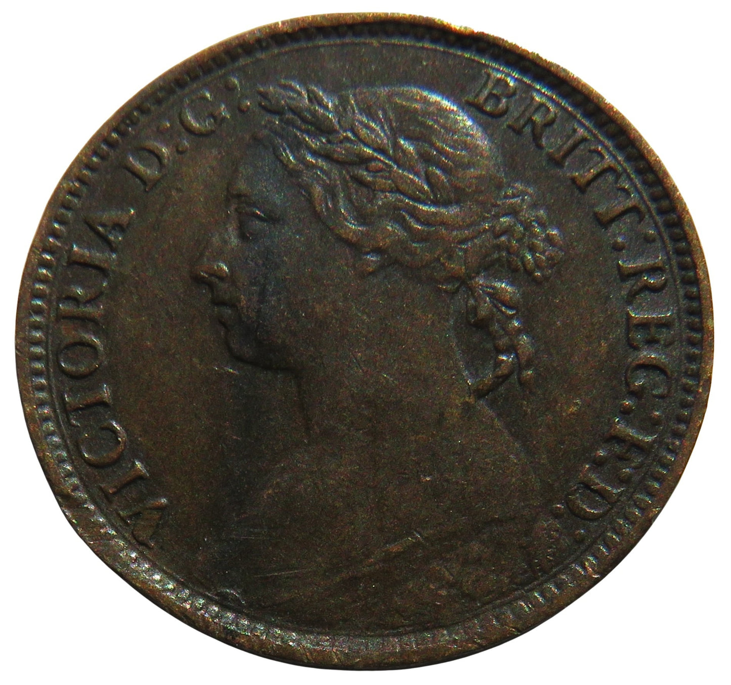 1885 Queen Victoria Farthing Coin - Great Britain