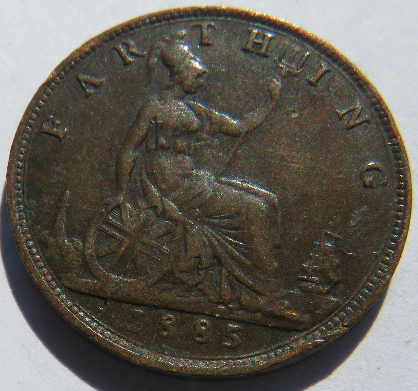 1885 Queen Victoria Farthing Coin - Great Britain