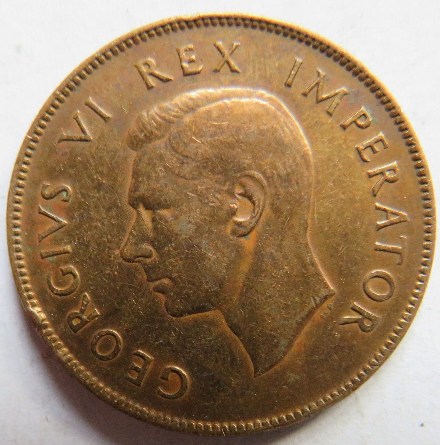 1942 King George VI South Africa One Penny Coin