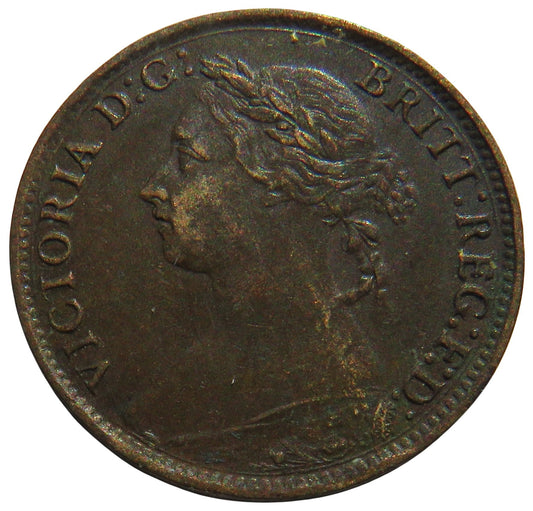 1884 Queen Victoria Farthing Coin - Great Britain