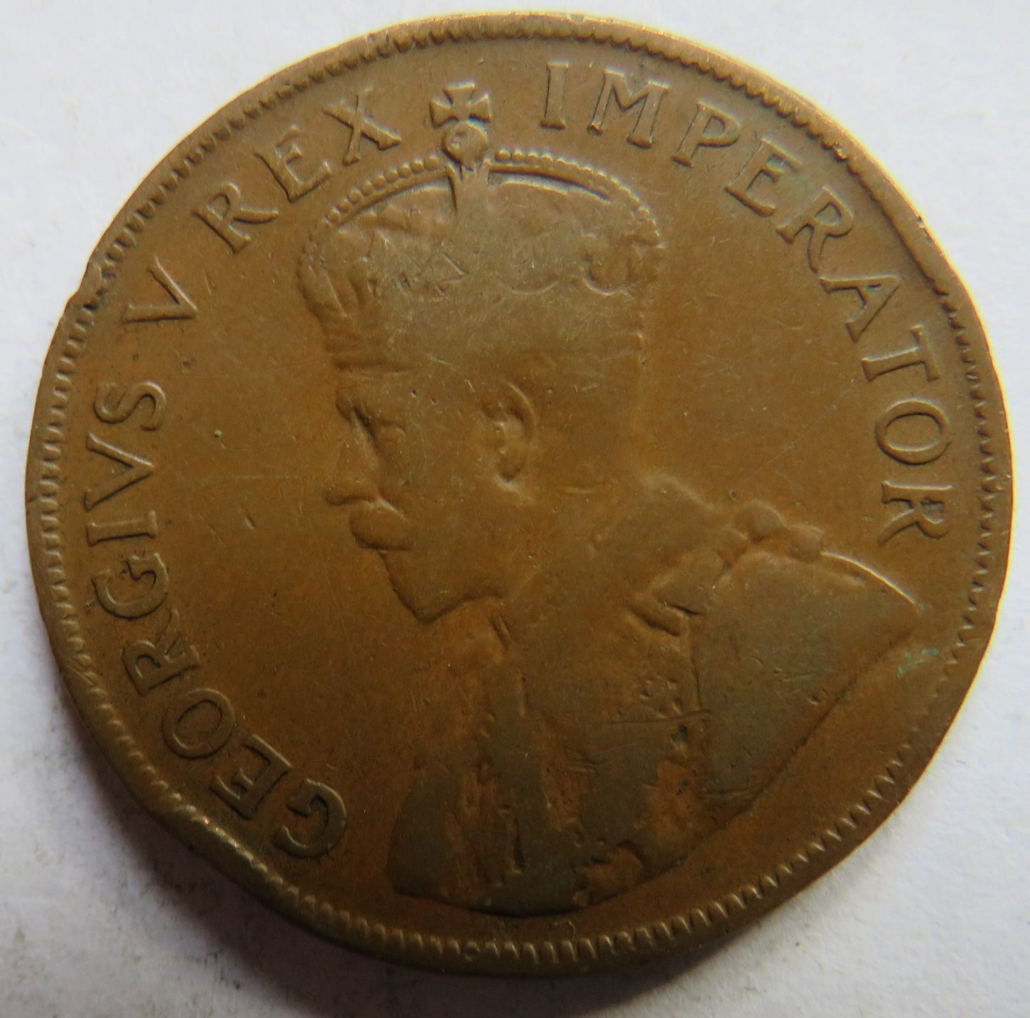 1927 King George V South Africa One Penny Coin