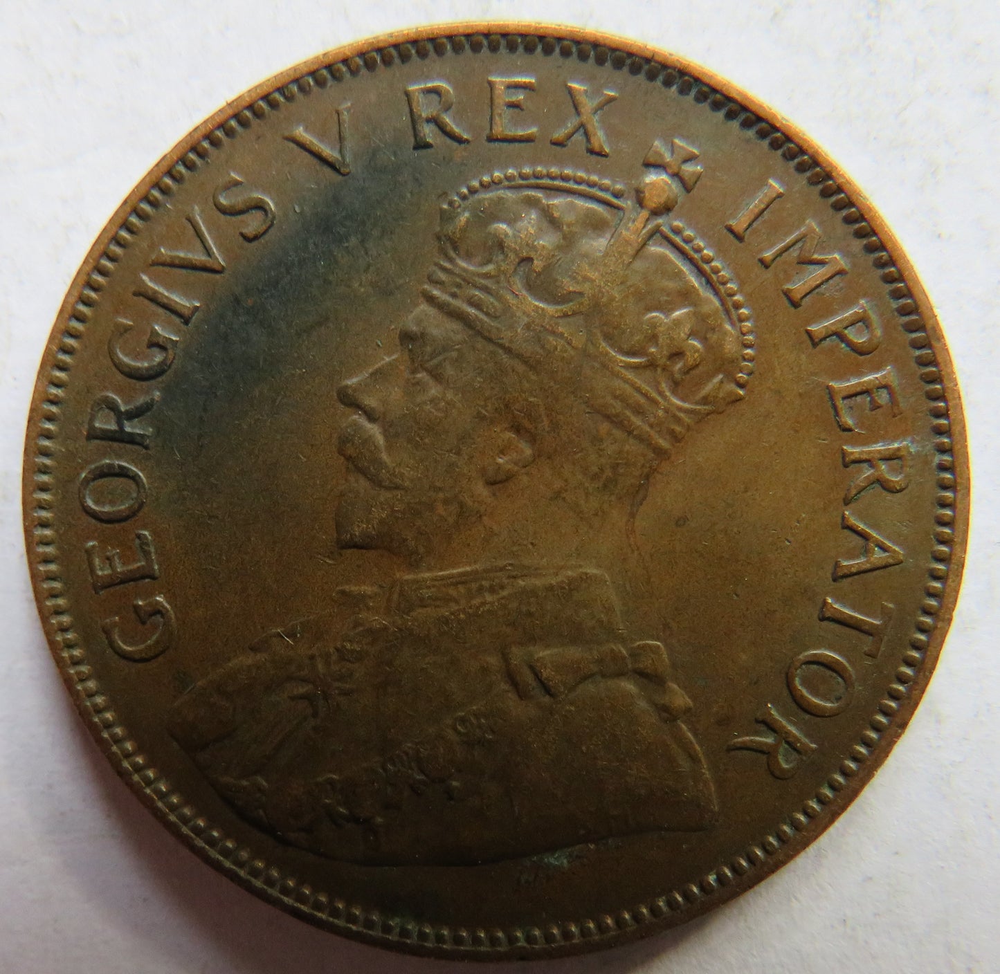1936 King George V South Africa One Penny Coin