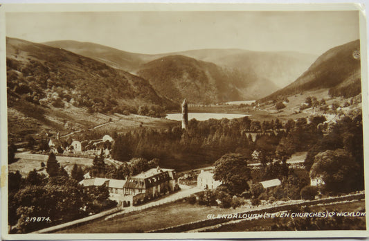 Vintage Postcard of Glendalough (Seven Churches) Co Wicklow