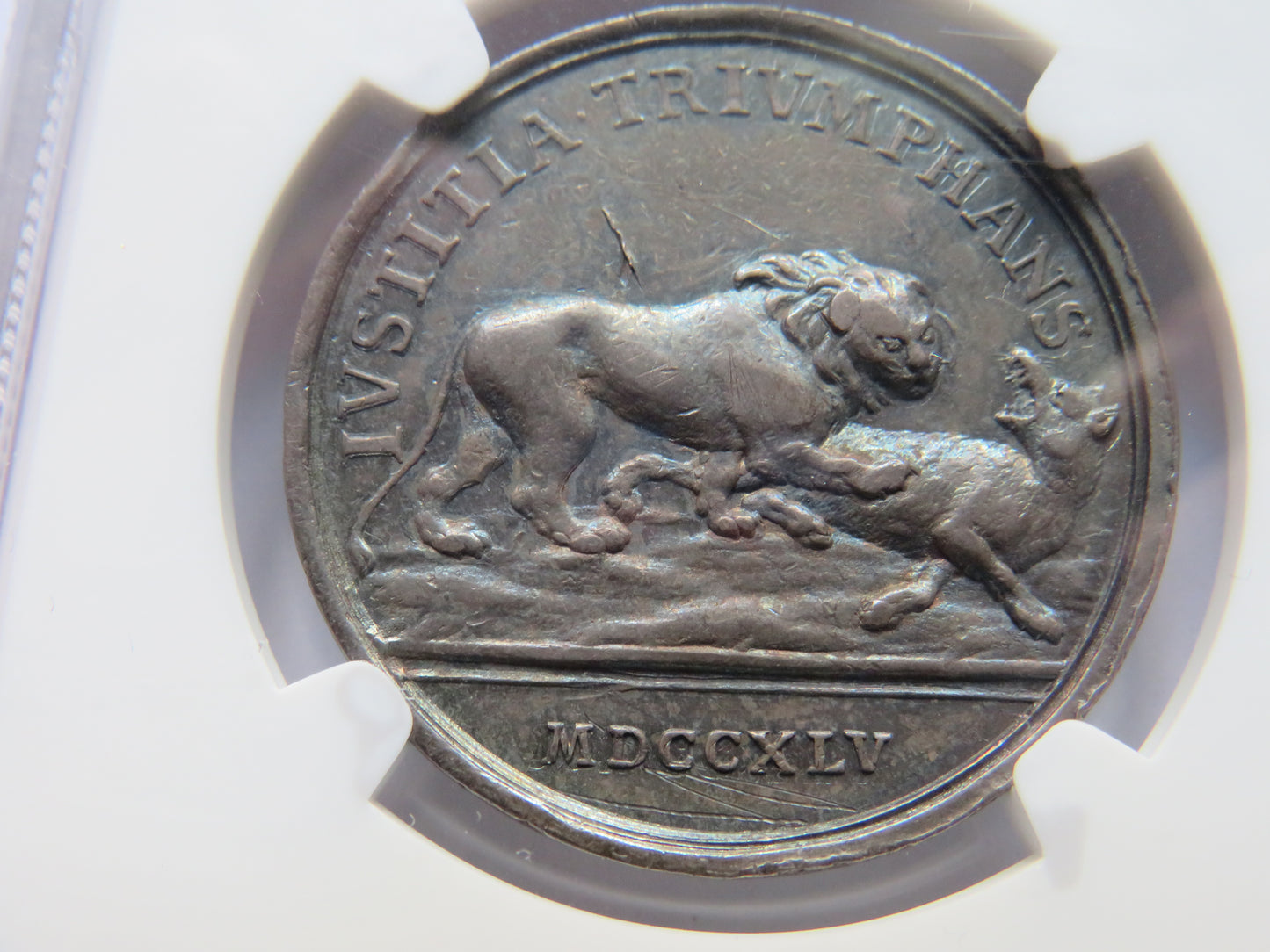 1745 Silver Medal By T.Pingo Jacobite Rebels Retreat / Carlisle Recaptured / Duke of Cumberland