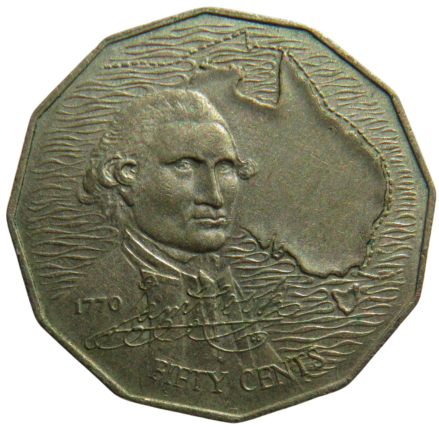 1970 Australia 50 Fifty Cents Coin
