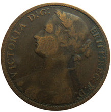 Load image into Gallery viewer, 1874 Queen Victoria Bun Head One Penny Coin Great Britain
