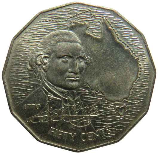 1970 Australia 50 Fifty Cents Coin