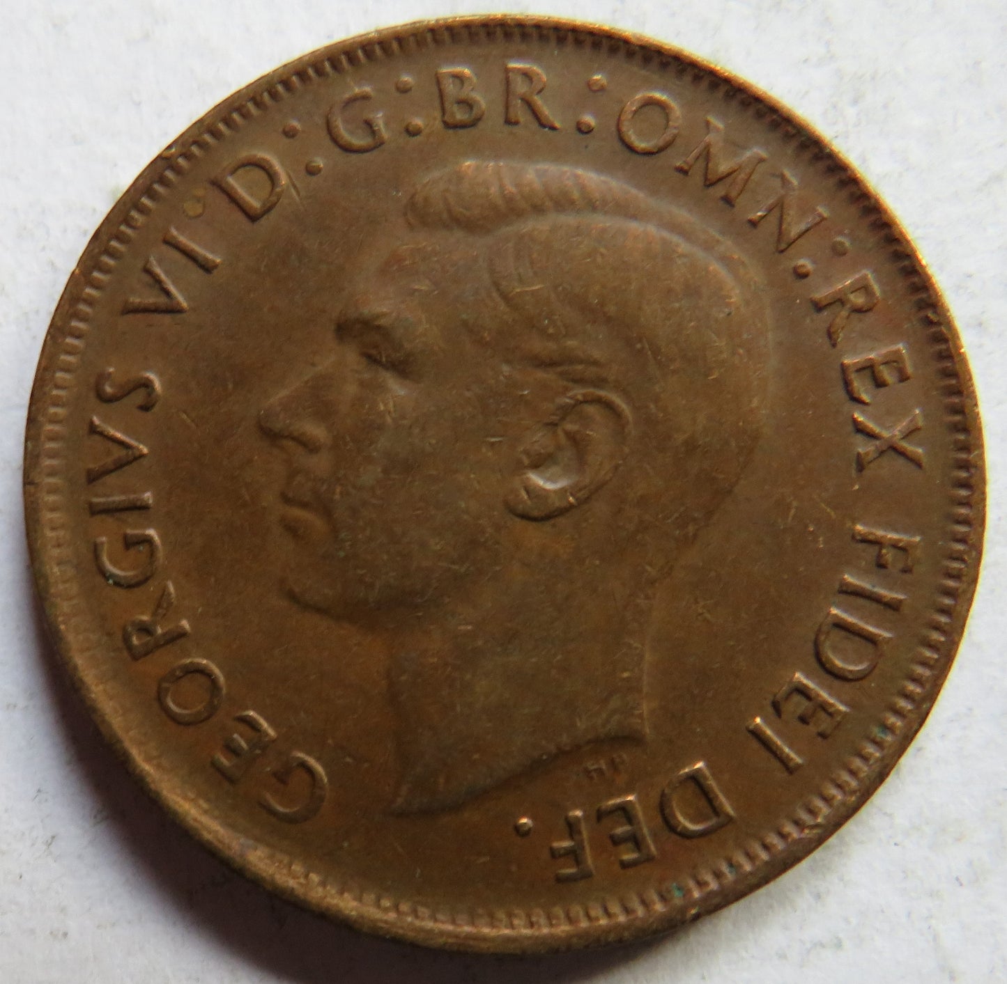1951 King George VI Australia One Penny Coin