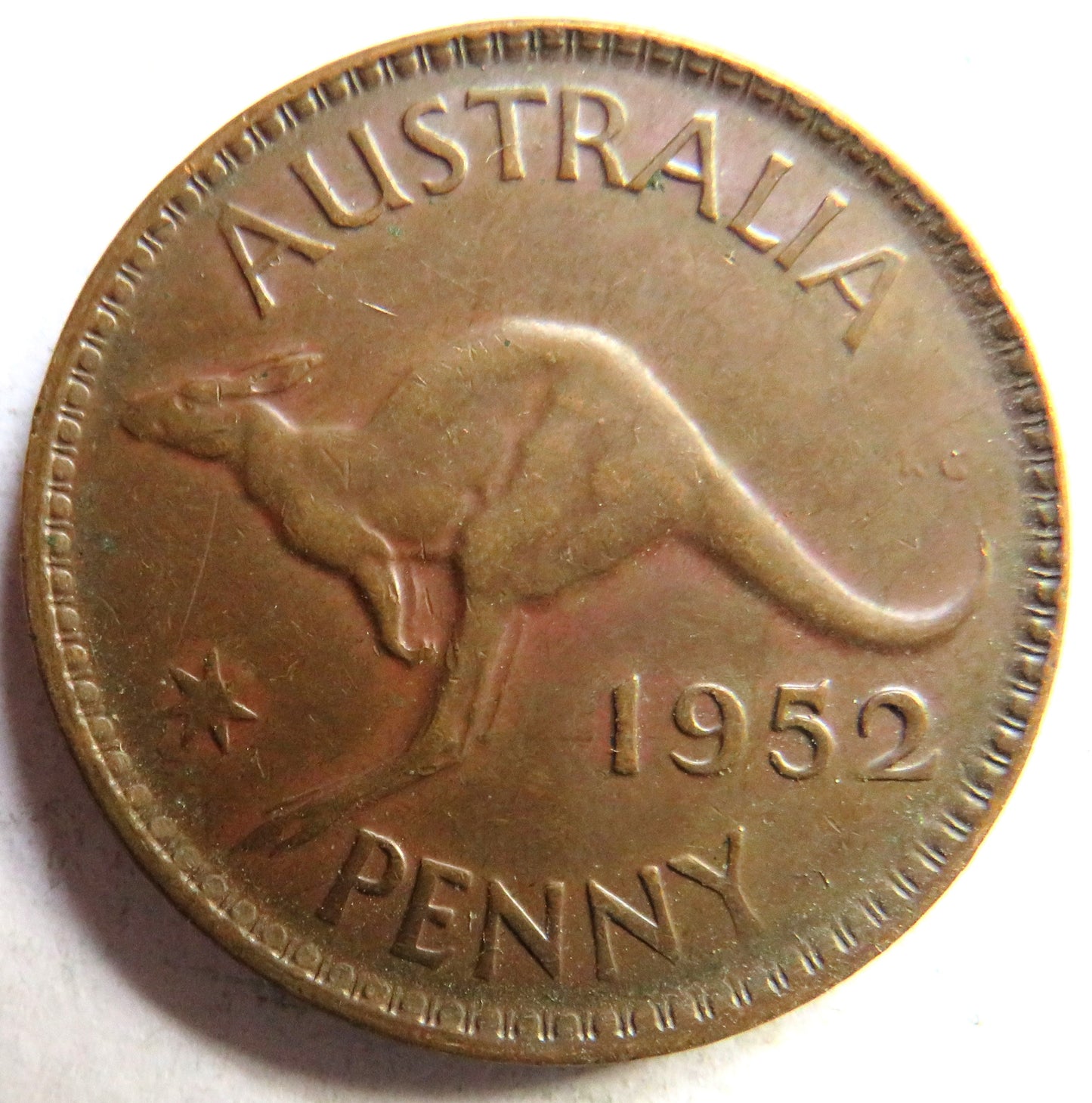 1952 King George VI Australia One Penny Coin