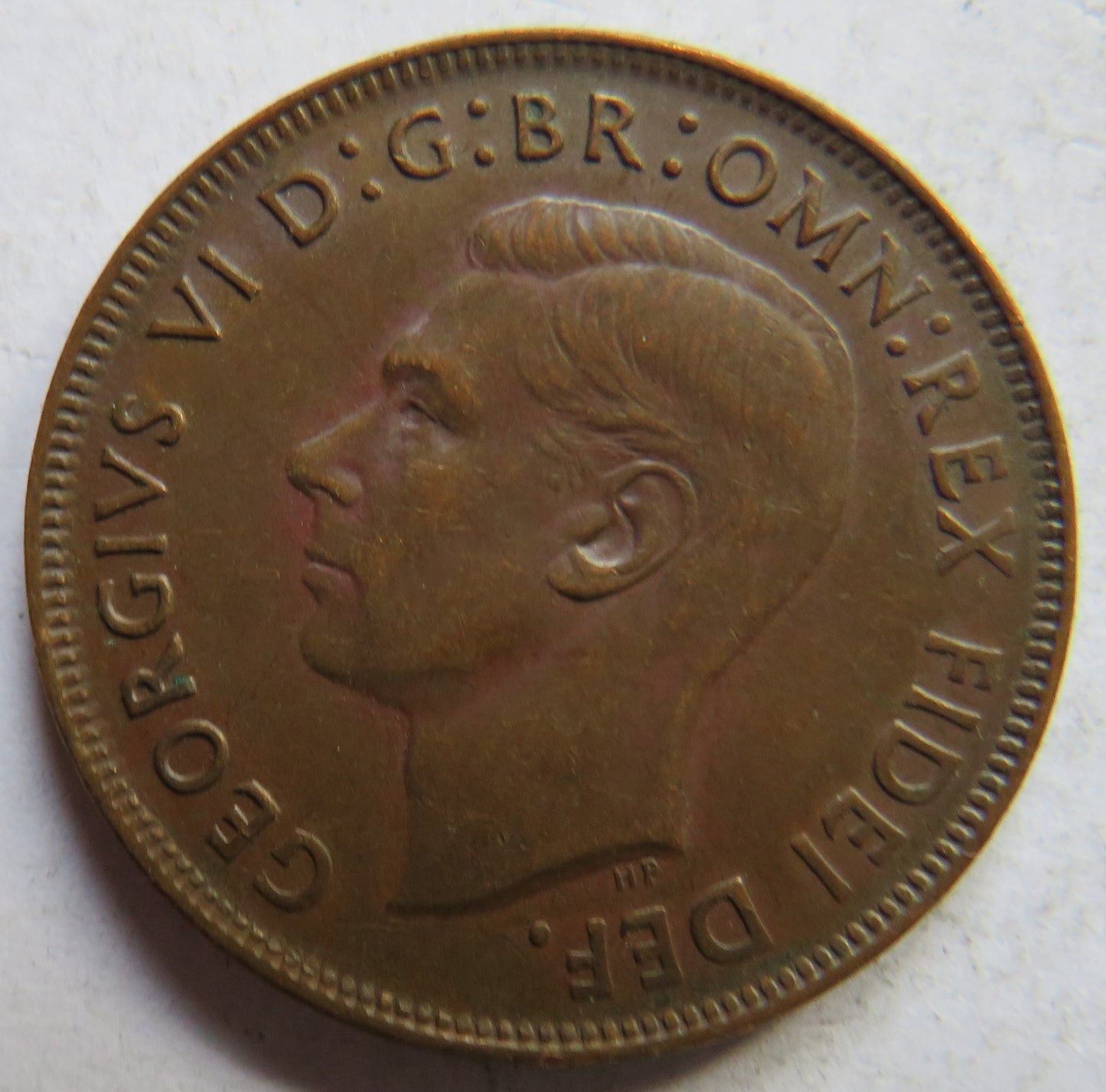 1952 King George VI Australia One Penny Coin
