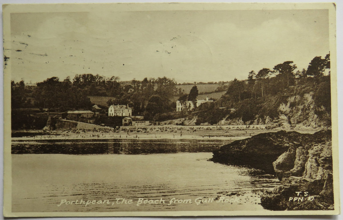 Vintage Postcard of Porthpean, The Beach from Gull Rock, F. Frith & Co Ltd, 1953