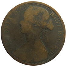 Load image into Gallery viewer, 1866 Queen Victoria Bun Head One Penny Coin Great Britain
