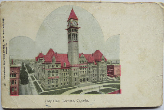 Vintage Postcard of The City Hall, Toronto, Canada 1904