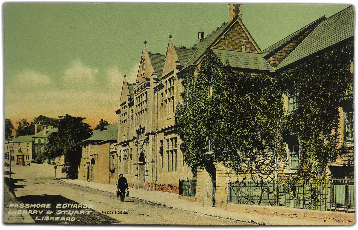 Vintage Postcard of Passmore Edwards Library & Stuart House, Liskeard, Botterell & Son