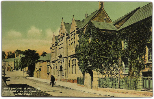 Vintage Postcard of Passmore Edwards Library & Stuart House, Liskeard, Botterell & Son
