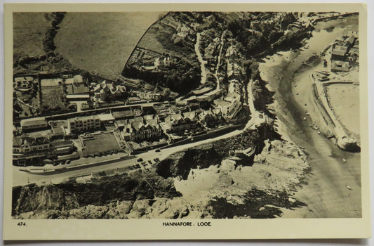 Vintage Postcard of Hannafore, Looe, Published by Overland Views, Uxbridge