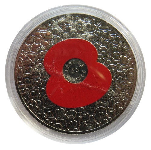 2014 Jersey £5 Five Pound Coin "Lest We Forget"