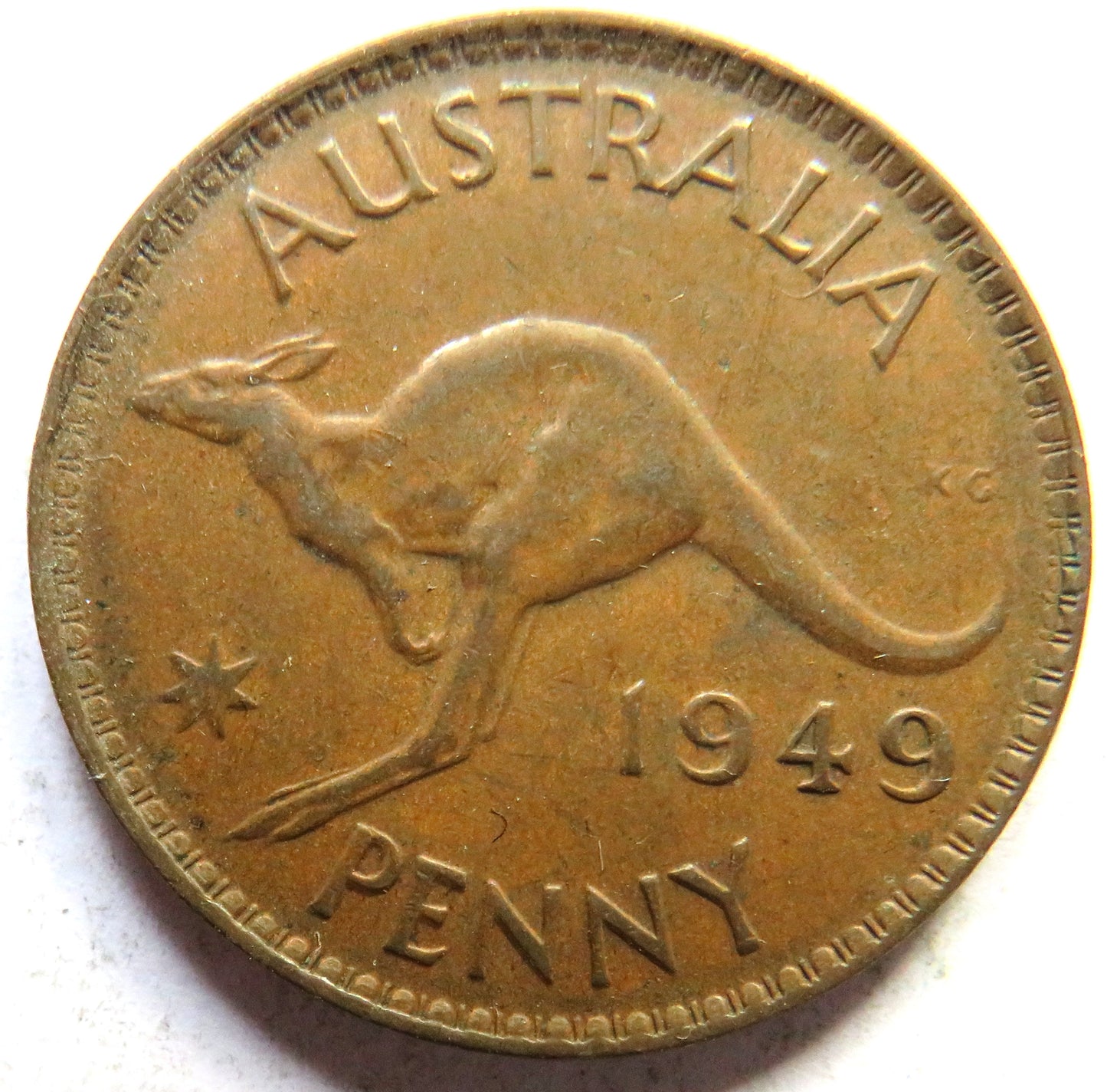 1949 King George VI Australia One Penny Coin