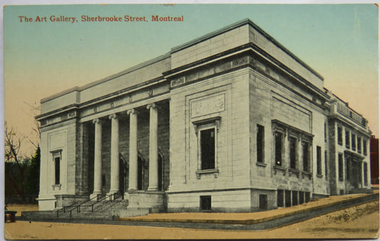 Vintage Postcard of The Art Gallery, Sherbrooke Street, Montreal