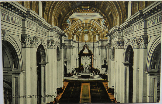 Vintage Postcard of St James Cathedral, Montreal