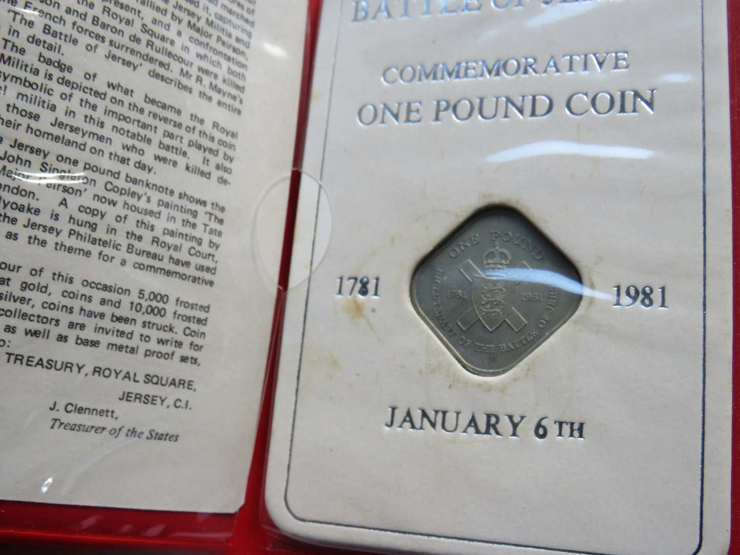 1781-1981 Battle of Jersey Commemorative £1 One Pound Coin