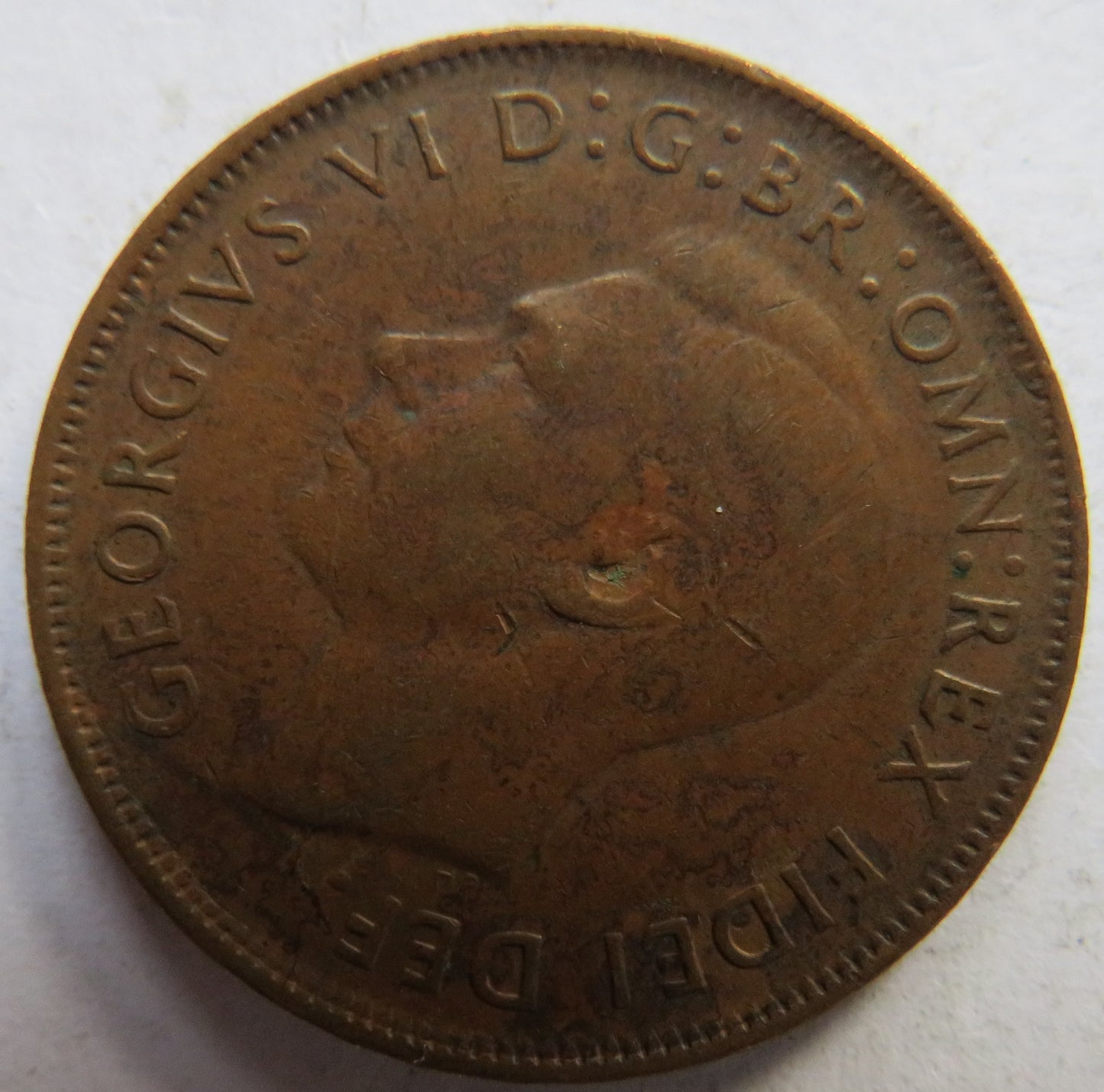 1952 King George VI Australia One Penny Coin