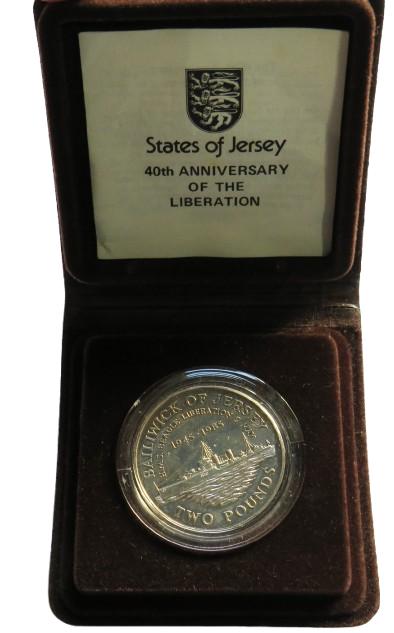 1985 States of Jersey £2 Two Pound Coin 40th Anniversary of the Liberation
