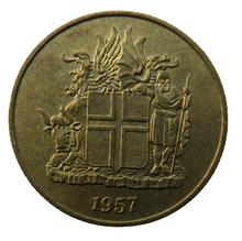 Load image into Gallery viewer, 1957 Iceland One Krona Coin
