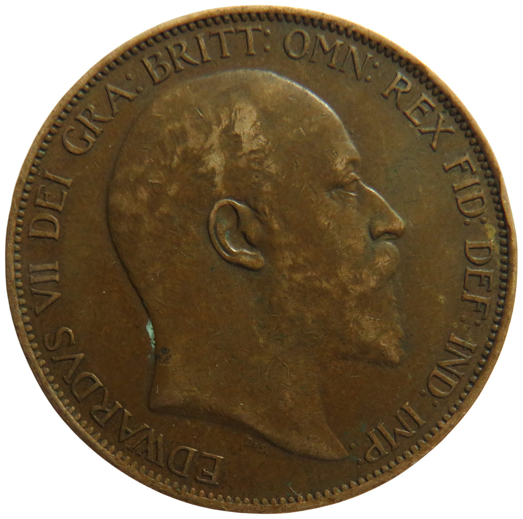 1903 King Edward VII One Penny Coin - Great Britain