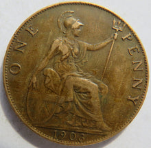 Load image into Gallery viewer, 1903 King Edward VII One Penny Coin - Great Britain
