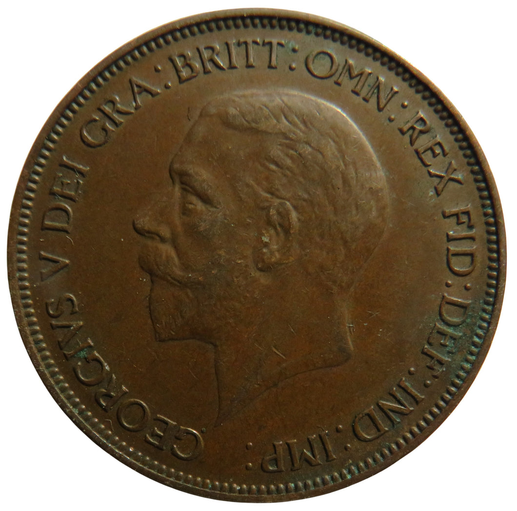 1935 King George V One Penny Coin - Great Britain