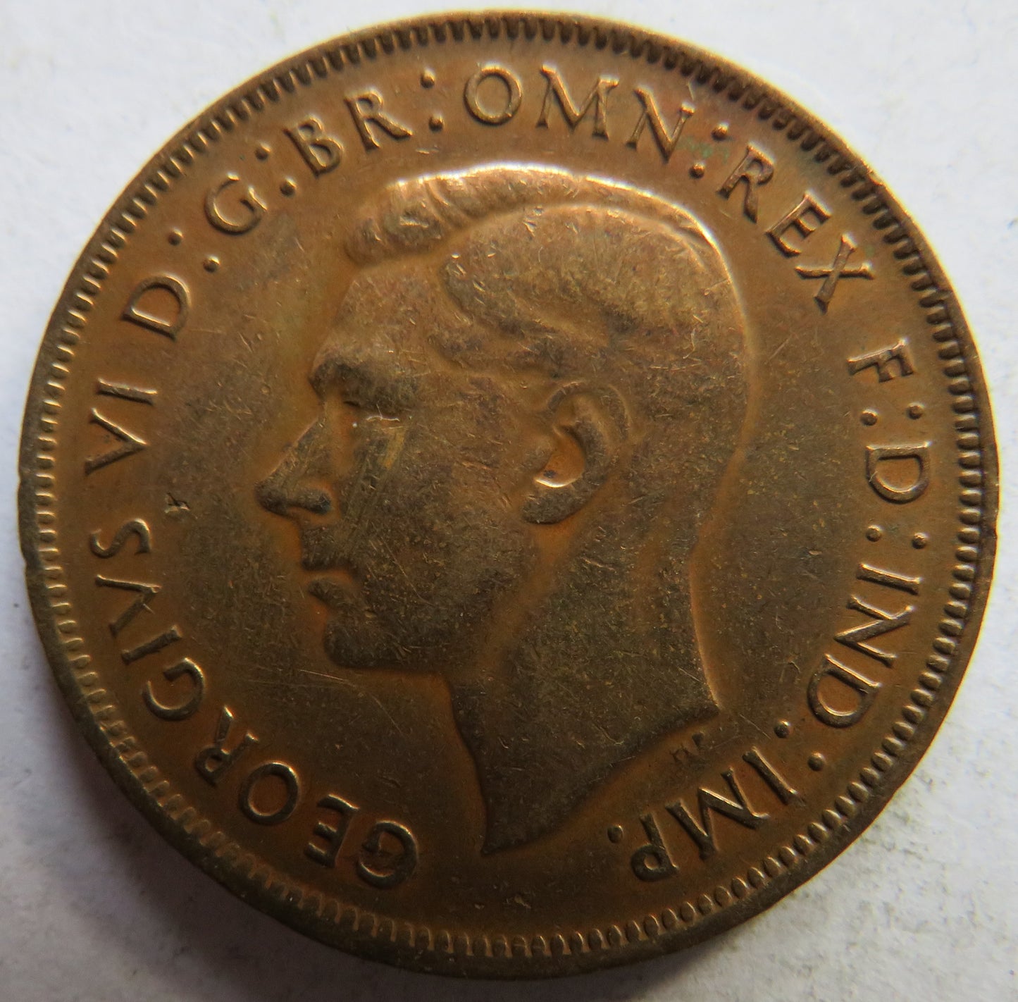 1948 King George VI Australia One Penny Coin
