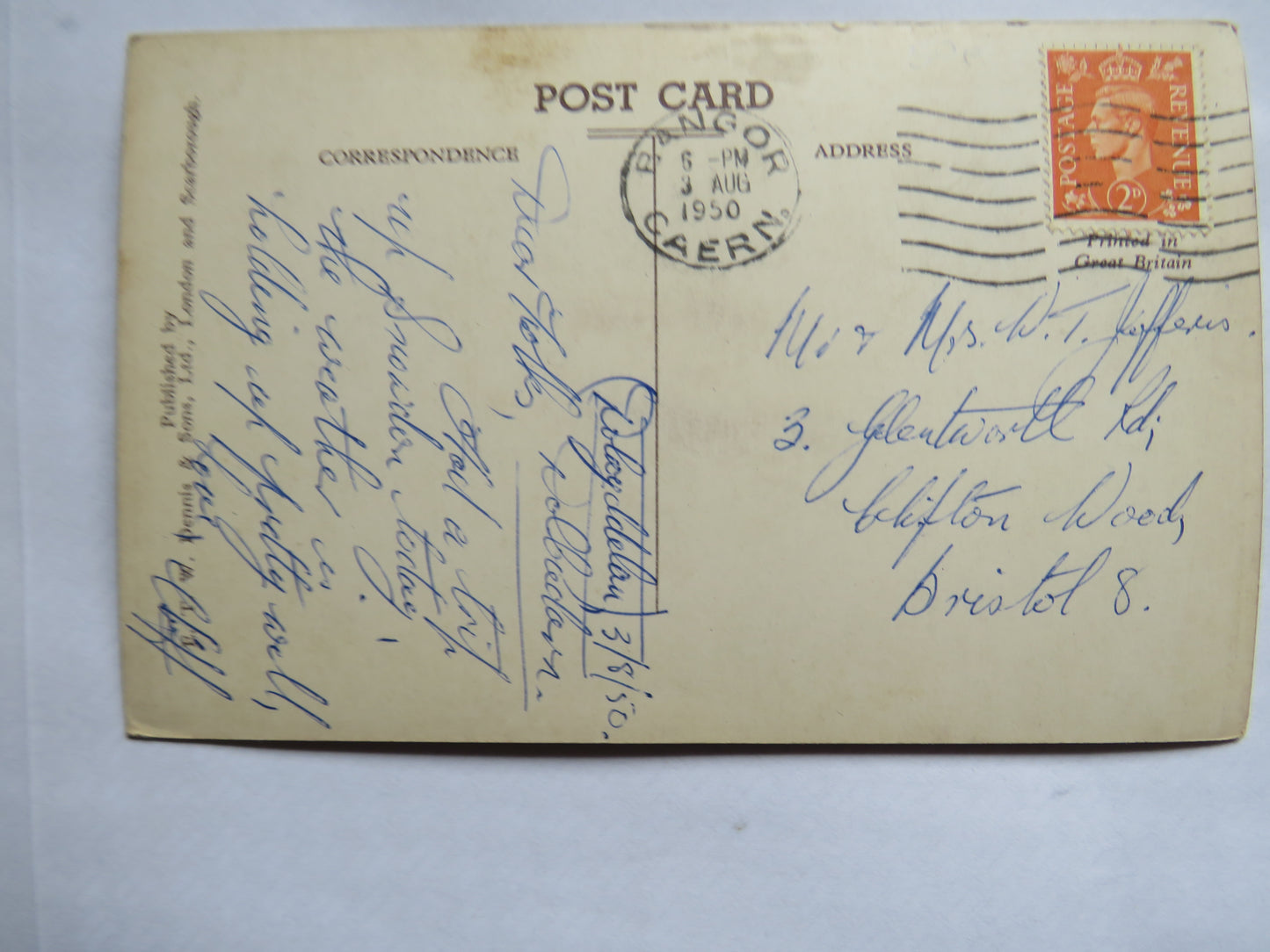 Vintage Postcard of Caernarvon Castle 1950