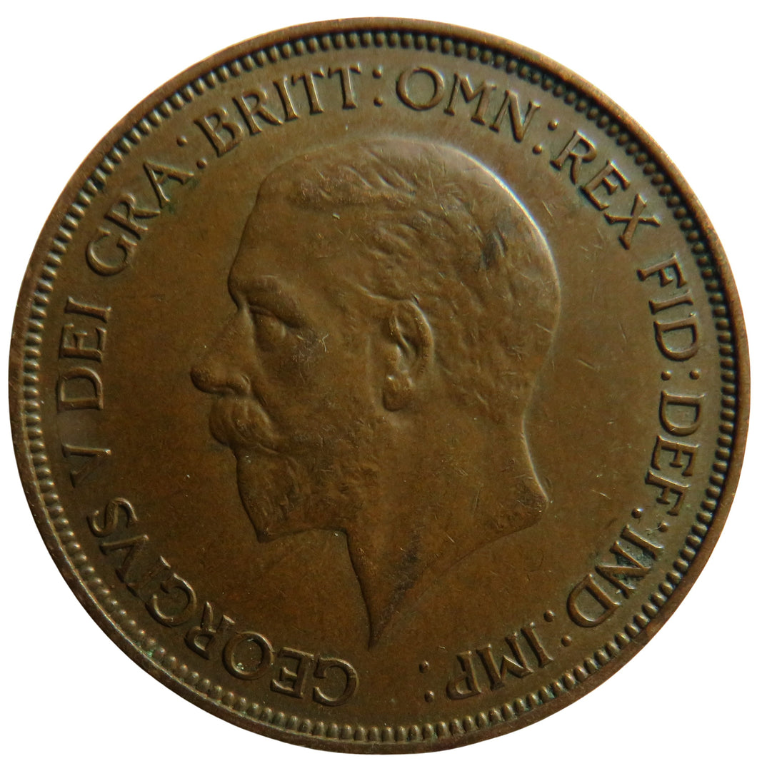 1935 King George V One Penny Coin - Great Britain