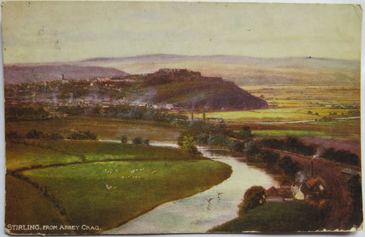Vintage Postcard of Stirling From The Abbey Craig