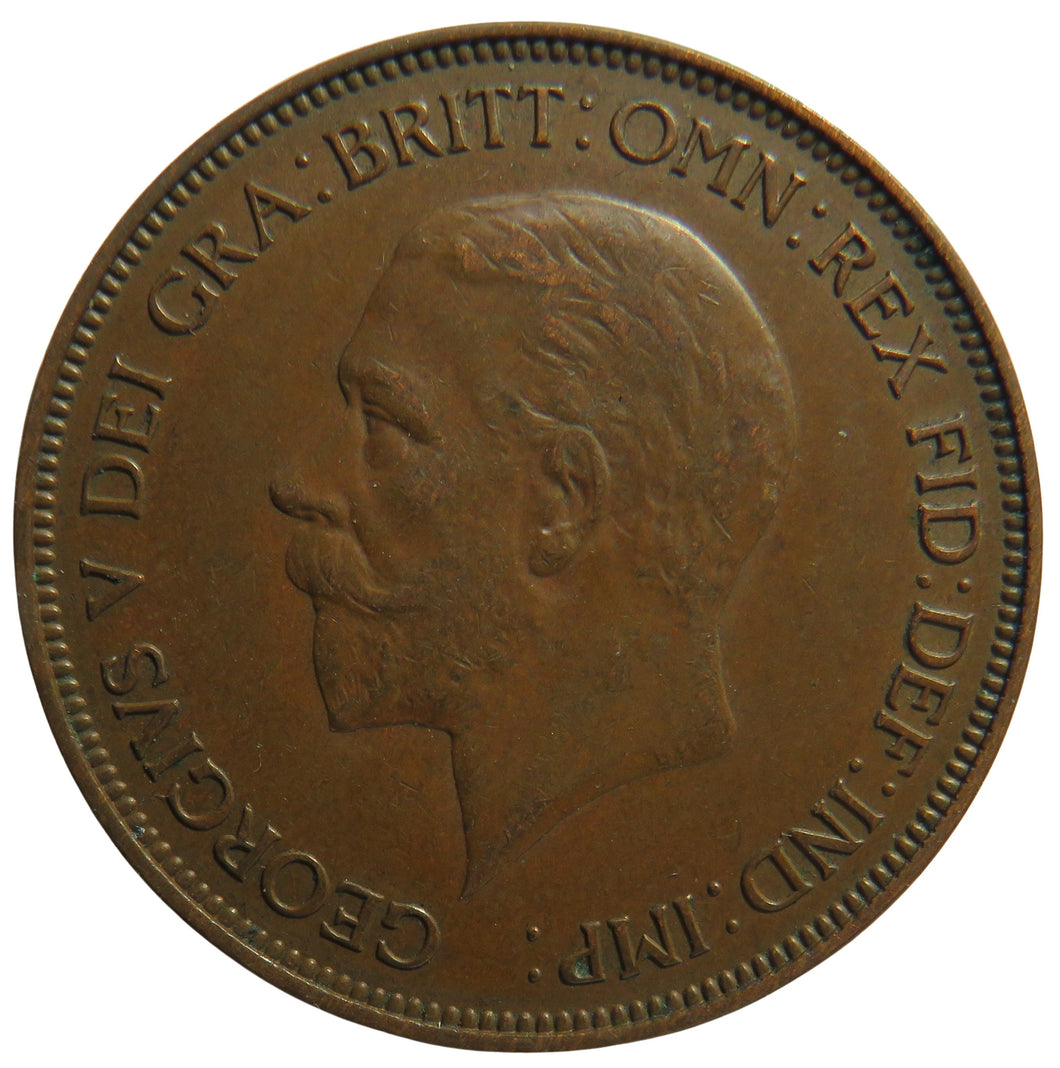 1935 King George V One Penny Coin - Great Britain